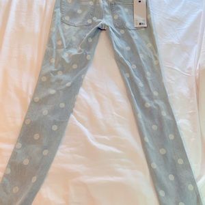 Brand new with tags polka dot jeans